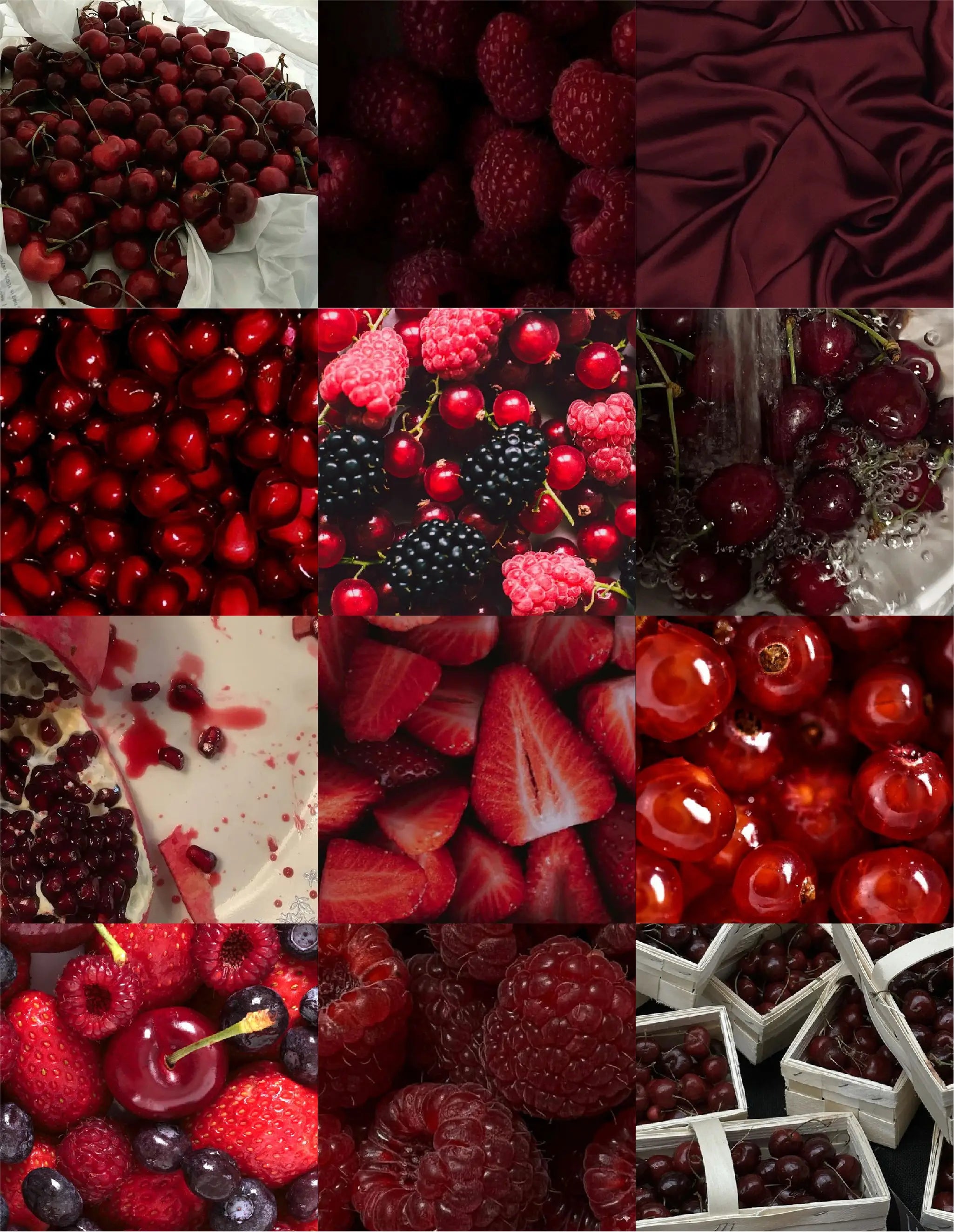 Composition visuelle fruits rouges