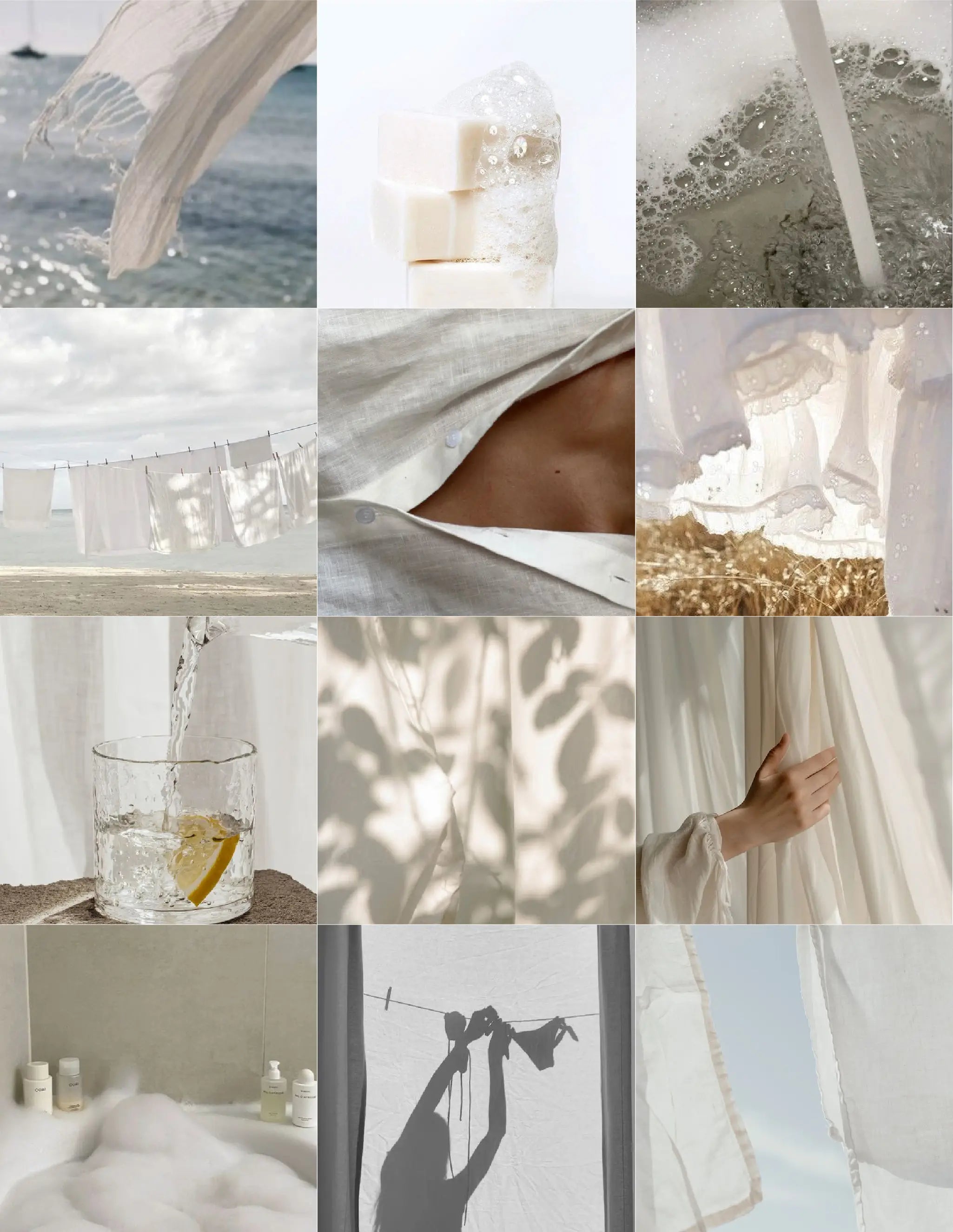 Composition visuelle linge propre