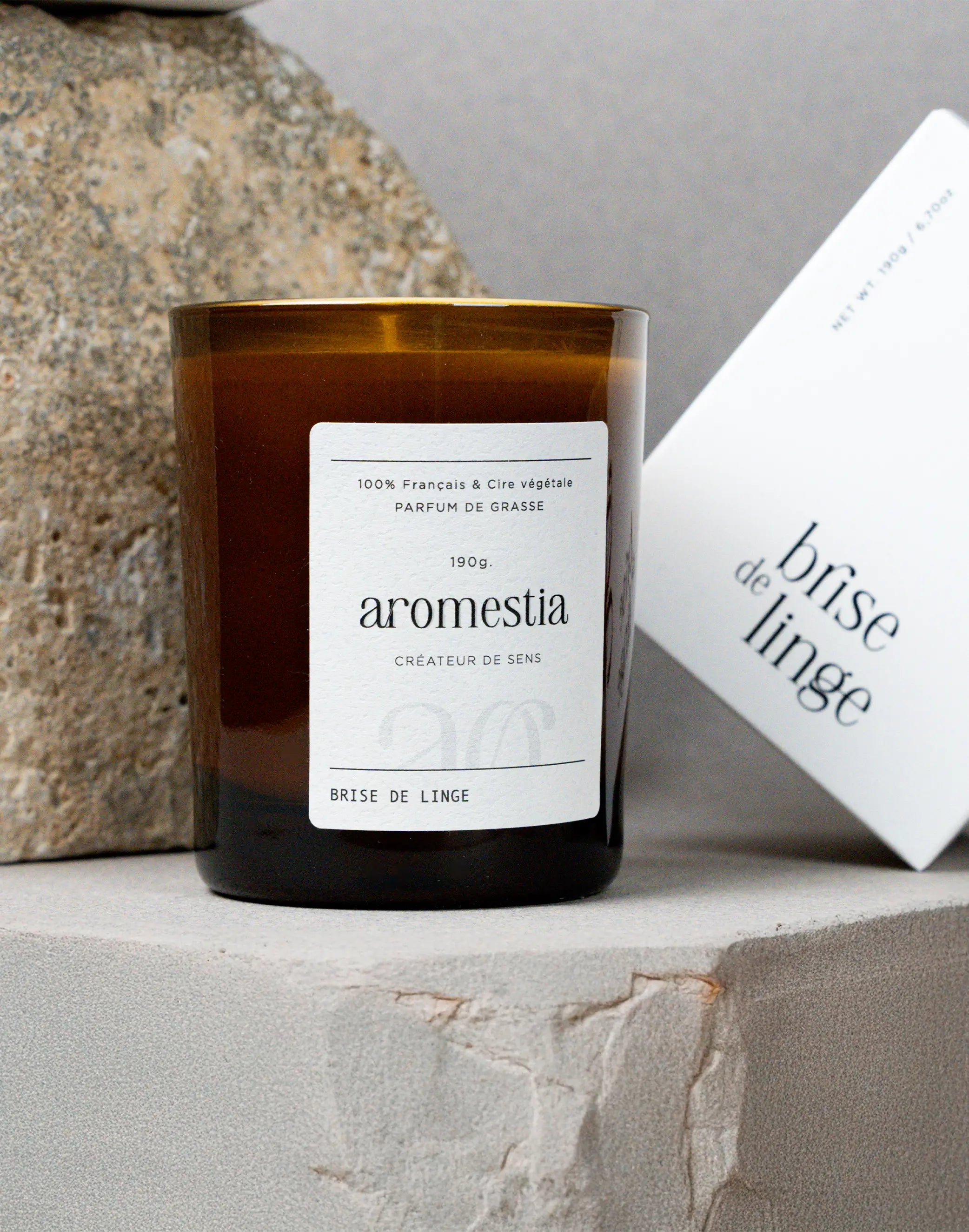 Bougie au parfum linge frais Aromestia