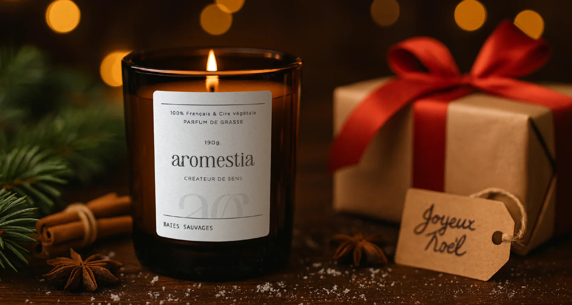 Bougie Aromestia cadeau de Noël